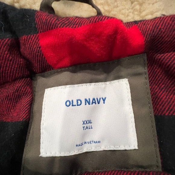 Old Navy Men's Khaki Hooded Jacket - Picture 2 of 7